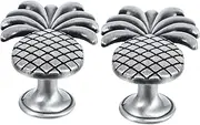 KALLORY 2Pcs Pineapple Shape Cabinet Knobs Decorative Pull Handles for Cupboards and Dressers Easy to Install Antique Finish for Home Renovation