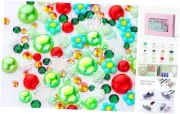 Red Green Flat Back Pearls Rhinestones with Gel 160g Spring Red Green Series
