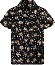 [Generic] T Top Casual Fashion Loose 3D Christmas Print Short Sleeved Shirt Plain Teal Shirts Men