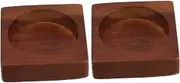 Zerodeko Wooden Pepper Grinder Base Salt Shaker Stand Wooden Pedestal Display Stand for Spices