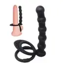 Anal Beads/Cock/Penis Ring Double Penetrating Dildo Dong Penis And Scrotum Rings
