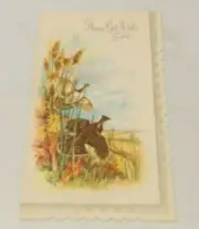 Vintage Greeting Card Unused - Get Well Soon - Pheasants/Birds Made in USA