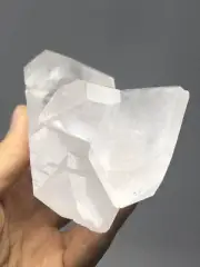 RARE DT Clear Quartz Natural Tabular Double Termination Brazil 13.4oz! Reiki N15