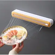 2 In 1 Plastic Wrap Dispenser Cling Film Dispenser Cutter Saran Wrap Dispenser Aluminum Foil Parchment Paper Injector Kitchen Tool