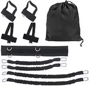 10PCS/Set Boxing Resistance Bands Adjustable Waist Strap Resistance Bands Set Men, with Storage Bag Latex Boxing Equipment for Agilitys Training Training Equipment