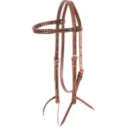 Martin Saddlery Browband Headstall With Blood Knots Null Chocolate