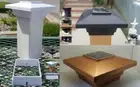 1/2/4/6/8/10/12-Pc Solar Black/White/Copper 4x4 PVC&Wood Post SMD LED Cap Light