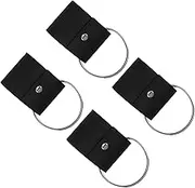 BRIGHTFUFU 4 Pcs Leather Hook Work Gloves Clip Holder Bath Towel Ring Dish Towel Holder Kitchen Towel Ring Hand Towel Ring Towel Clips Scarf Storage Hook Towel Storage Rack Belt Hanger Black