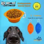 CUSTOMIZED KE WOOW Portable Dog Bowl, collapsible made of silicone, travel Bowl