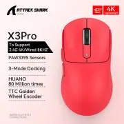 X3Pro X3 Wireless Mouse Lightweight PAW3395 26000Dpi Tri-Mode Connection Macro G