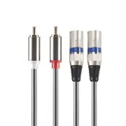 1.5M Dual Male To Xlr Male Cable 2 Xlr To 2 Plug Adapter Hifi Stereo3304