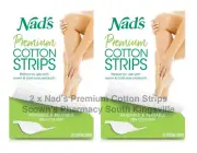 2 x Nad's Hair Removal Premium Cotton Strips for Waxing Cold Warm Wax = 40 Pack