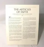LDS MORMON / THE ARTICLES OF FAITH PRINT / 8.5" X 11"