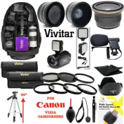 CANON VIXIA HF-G21 GIANT HD ACCESSORIES KIT BACKPACK TRIPOD MICROPHONE LENSES