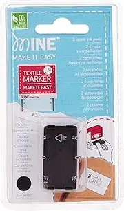 Mine Stamp Ink Refill for Clothing and Bookmarks Smart | Permanent Textile Ink Cartridges | Wash Resistant | Color Black