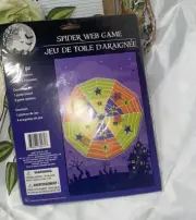 Halloween Web Splat Game Kids Party Activity Spider Web Wall w/ Spiders New