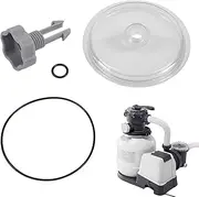 FmtwPhn Pool Pump Lid - Swimming Pool Pump Lid with Valve and -Rings - Trap, Filter Container Pool Pump Covers for Sand Filter Pump