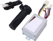 Brushed Controller Kit, 24V 800W Brushed Speed Controller Long Line Throttle Grip Set for Electric Tricycles Motorcycles, High Efficiency Aluminum Alloy with Throttle Grip