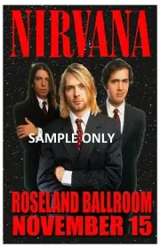 NIRVANA A3 CONCERT POSTER ROCK MUSIC