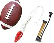STARTIST PU Leather Football and Mesh Bag Reusable Wear Resistant Competition Ball with Inflator Pump for Playing Sports
