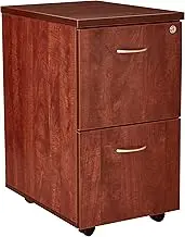 Lorell Mobile Pedestal, File/File, 16 by 22 by 28-1/4-Inch, Cherry