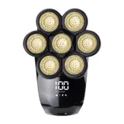 7d Electric Shaver Hairdresser Rechargeable Shaver For Men Shave Their Heads-Gold