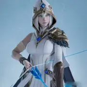 1/4 48cm Ashe 3D print figure Model Kit Unpainted Unassembled GK