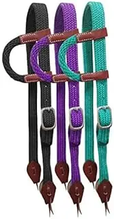 Showman Nylon Single Ear Headstall w/Leather Accents (Black)