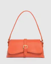 Orange Sasha Buckle Shoulder Bag