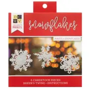 DCWV Snowflakes-Chipboard - 3 Pack