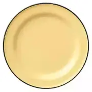 Oneida L2103006133 Luzerne Tin Tin Yellow 8.25" Porcelain Coupe Plate - 2 Doz