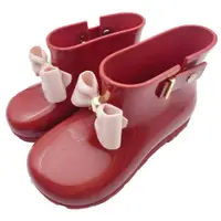 在飛比找ETMall東森購物網優惠-兒童蝴蝶結果凍韓版短靴小孩雨鞋