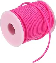 uxcell Rubber Cord 55 Yards(50m) 2mm Dia 1.2mm Hole Dark Pink Hollow Tubing for DIY Craft Beading Necklaces Bracelet