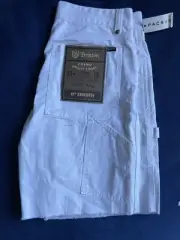 NEW Brixton Mens 31 White Cosmo Utility Relaxed Straight Leg Fit Shorts NWT