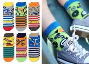 Jefferies Socks Boys Tools Stripe Pattern Colorful Cotton Ankle Crew Socks 6 PK