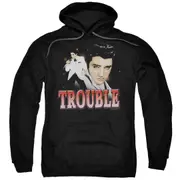 Hoodie - TROUBLE Pull-Over Sweatshirt Comfortable classic