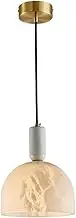 CJLWSLCO Simple Alabaster Pendant Lights for Kitchen Island White Marble Chandelier Modern Gold Ceiling Light Fixtures for Bedroom Dining Room Table Living Room Hallway Ceiling Light Fixture