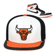 Mitchell & Ness Chicago Bulls Snapback Hat Jordan 1 Retro Shattered Backboard
