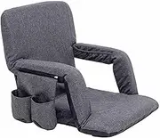 Floor Chair with Back Support,Reading Chair with Armrests Ergonomic Folding,5 Adjustable Position,for Watching TV(Color1)