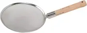 Wooden Handle Fine Mesh Skimmer Spoon with Ultra Fine Mesh Strainer Safe Material Cooking Ladle for Kitchen Use (28cm/11.0in Diameter)