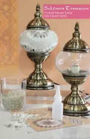 Make Your Own Mosaic Lamp DIY Home Craft Kit - Sultan's Treasure Crystal Melis