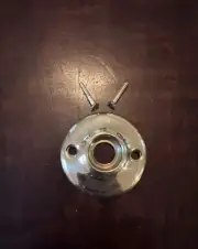 Doorknob Backplate 2 1/4" Polished Brass-vintage