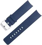 [BANDKIT] Curved End 22mm Quick Release Watch Band For IWC Strap Aquatimer Family Fluoro Rubber Watchband Bracelet