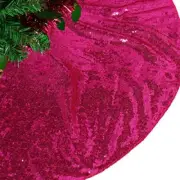 Sequin Tree Skirt 36 Inch Hot Pink Christmas Tree Skirt Glitter Halloween Tre...