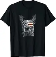 [VidiAmazing] Australian Cattle Dog USA Flag Merica Funny Cute Women ds678 T-Shirt