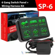 6 Gang ON/OFF Switch Panel Circuit Control Box LED Light Bar Marine Boat Car 12V (for: Subaru)