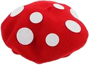 [BESPORTBLE] Handmade Mushroom Beret for Wool Felt Hat for Cosplay Halloween Birthday Parties Soft Warm and for Various