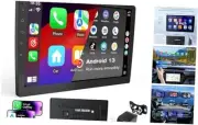 Wireless Double Din Car Stereo with 9" HD Touchscreen | CarPlay & Android Auto