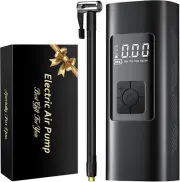 Bike Pump Tire Inflator Portable Air Compressor: 150PSI Electric Air Ball Pump f
