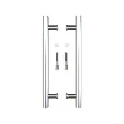 Rolltrak 400mm Stainless Steel Barn Door Round Double Pull Handle